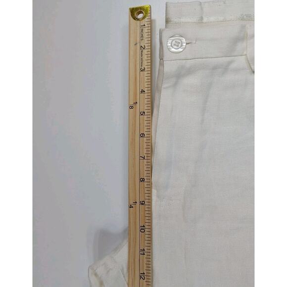 Island Importer Men's Ivory 100% Linen Beach Pants Pockets Size 32x27.5 - Picture 8 of 9